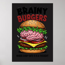 Brainy Burgers Affisch