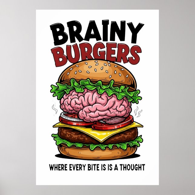 Brainy Burgers Affisch (Framsidan)