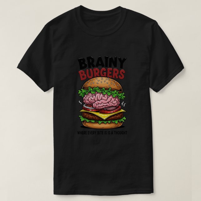 Brainy Burgers Dark T-Shirt (Design framsida)