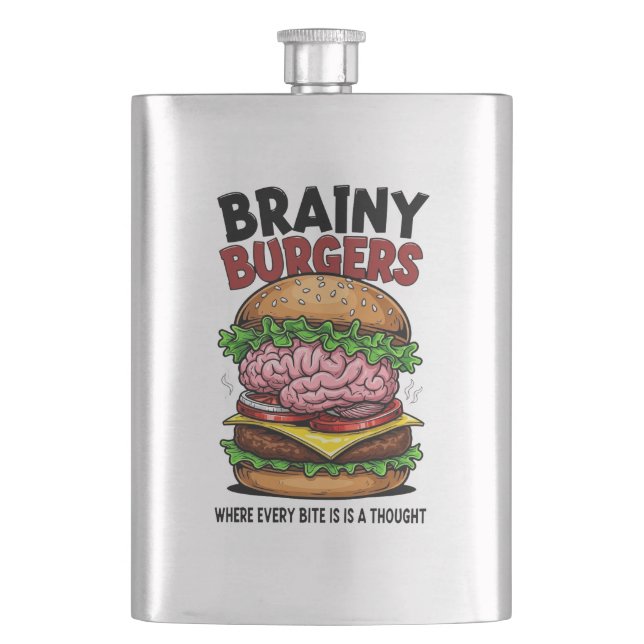 Brainy Burgers Flask Fickplunta (Framsidan)