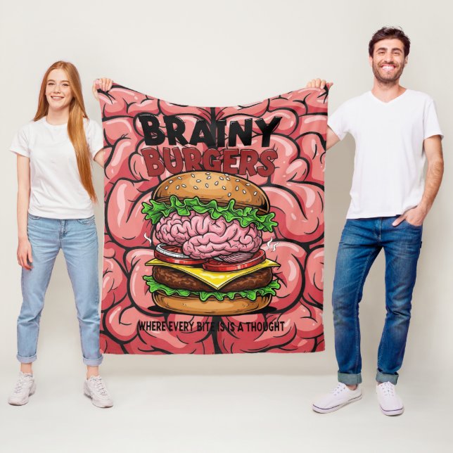 Brainy Burgers Fleece Blanket (På plats)