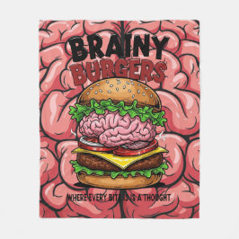 Brainy Burgers Fleece Blanket