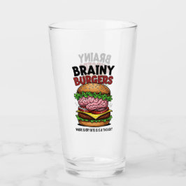 Brainy Burgers Glass Cup Glaskopp