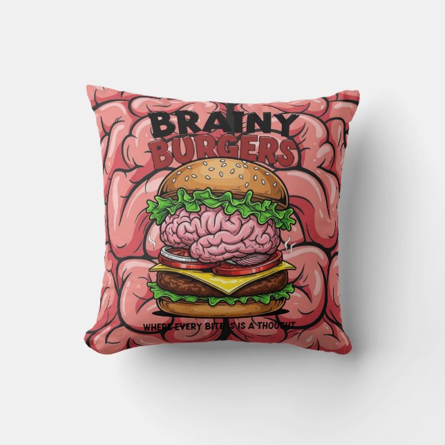 Brainy Burgers Kudde (Framsida)