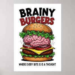 Brainy Burgers Poster