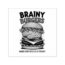 Brainy Burgers Self Inking Rubber Stamp Självfärgande Stämpel