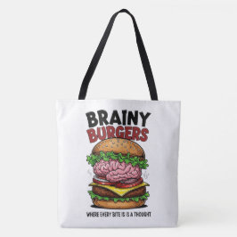 Brainy Burgers Tote Bag Tygkasse