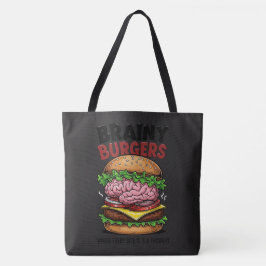 Brainy Burgers Tote Bag Tygkasse