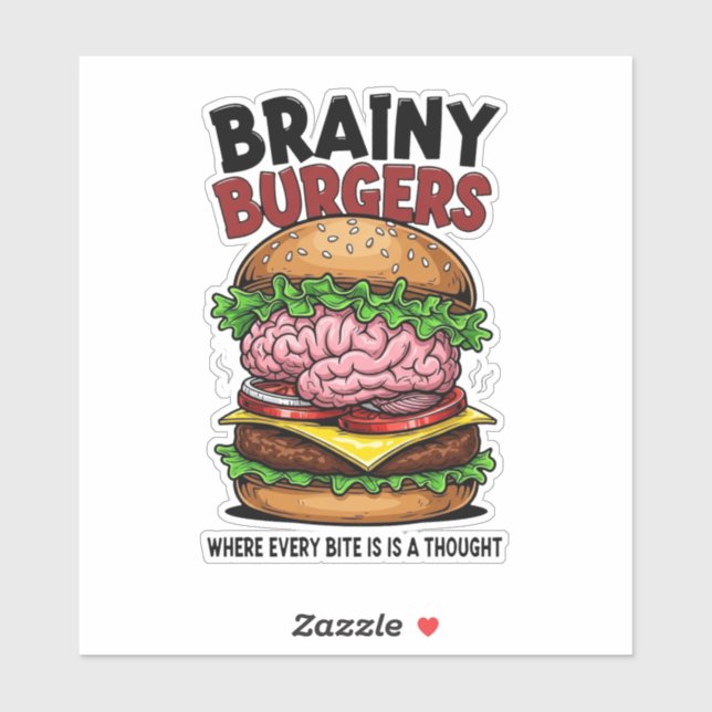 Brainy Burgers Vinyldekal Klistermärken (Ark)