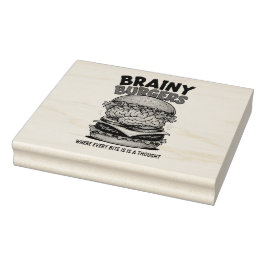 Brainy Burgers Wood Art Stamp Stämpel
