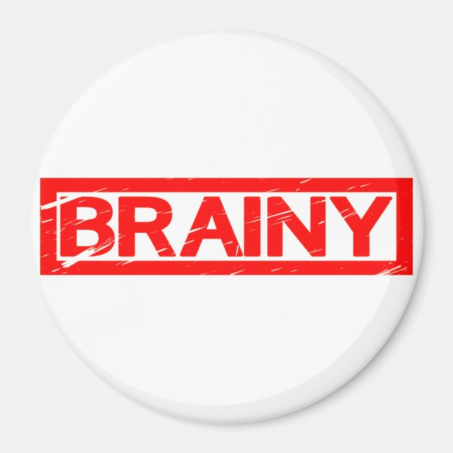 Brainy Frimärke Magnet (Framsidan)