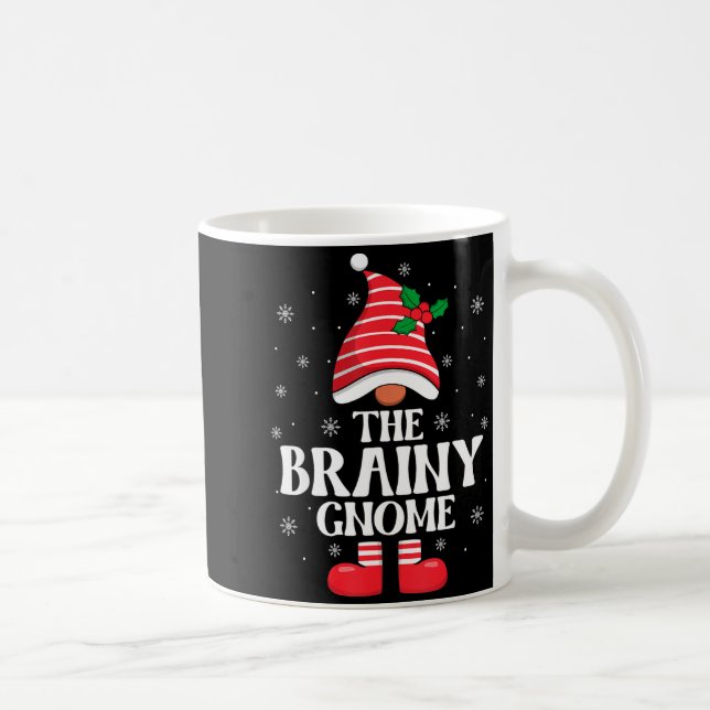 Brainy Gnome Christmas Family Matching Group Funny Kaffemugg (Höger)