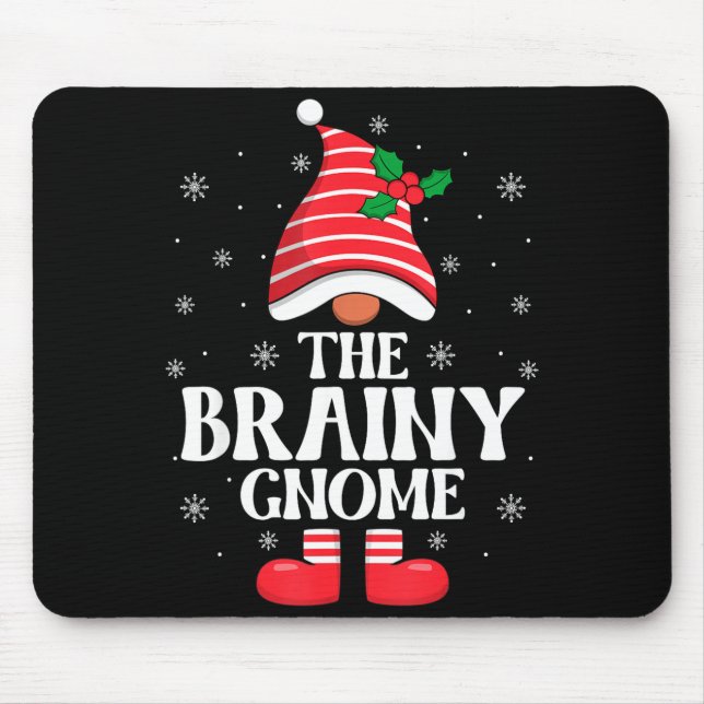 Brainy Gnome Christmas Family Matching Group Funny Musmatta (Framsidan)