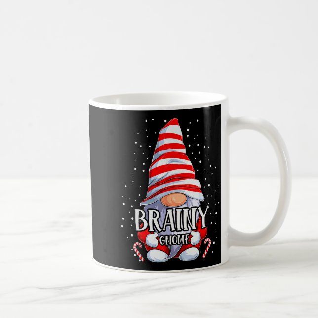 Brainy Gnome Christmas Pajamas Matching Family Gro Kaffemugg (Höger)