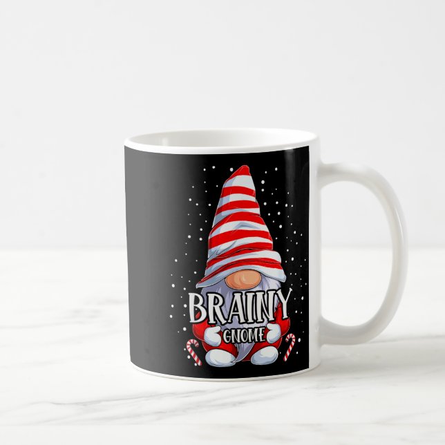 Brainy Gnome Christmas Pajamas Matching Family Gro Kaffemugg (Höger)