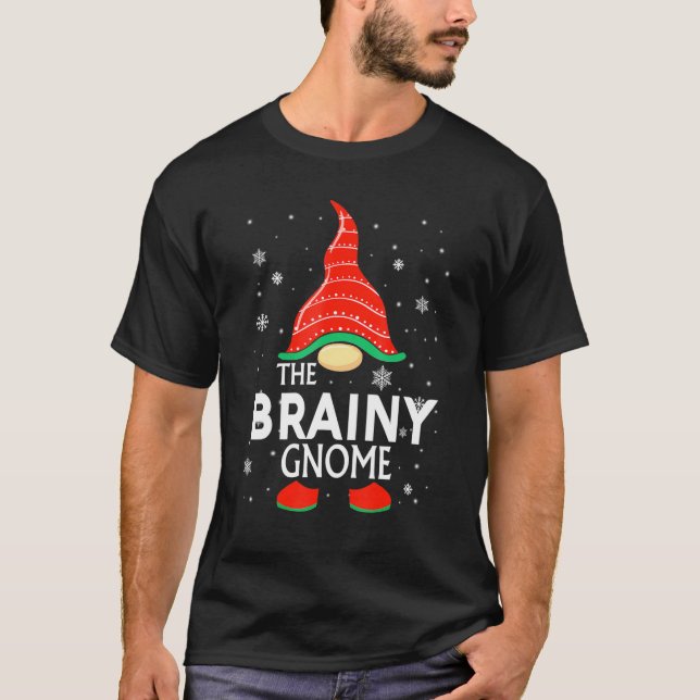 Brainy Gnome-familjens jul Pajama Brainy Gn T Shirt (Framsida)