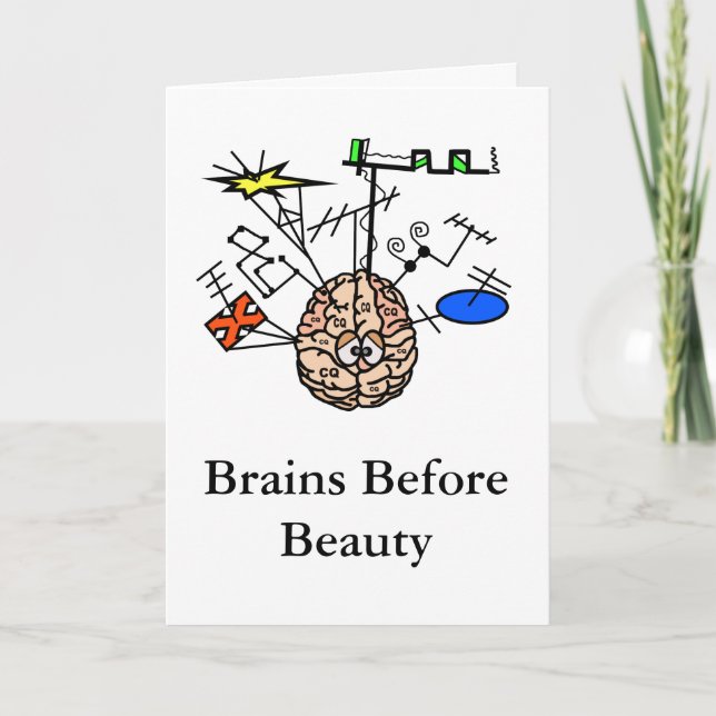 Brainy Ham Radio Funny Birthday Card Anpassa det Kort (Framsida)
