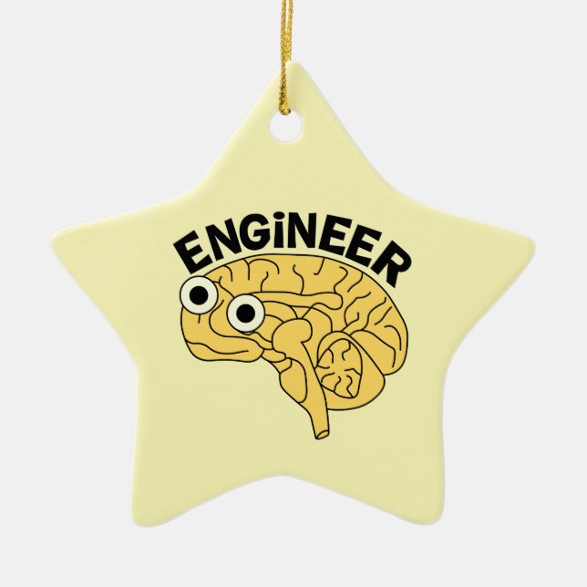 Brainy Ingenjör Ceramic Ornament (Framsidan)