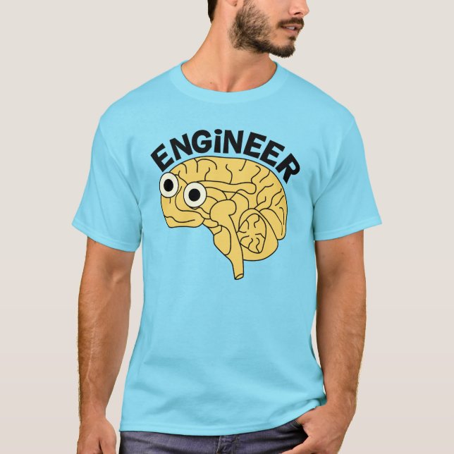 Brainy Ingenjör T-Shirt (Framsida)