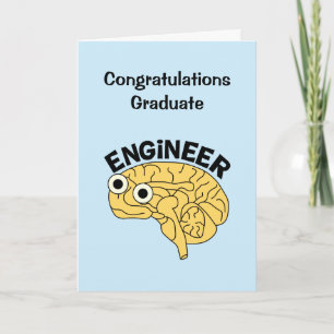 Brainy ingenjörs examenspresentkort tack kort