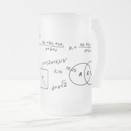 Brainy math frost glass mugg