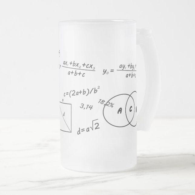 Brainy math frost glass mugg (Framsida höger)