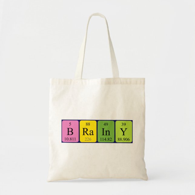Brainy Periodisk bord namn tobag Tygkasse (Framsidan)