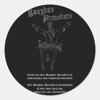 Brainy Preacher Sticker Runt Klistermärke