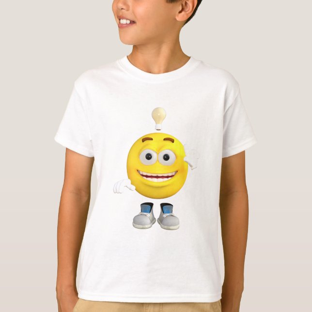 Brainy the Emoji that Kärlek to Tänka Tee Shirt (Framsida)