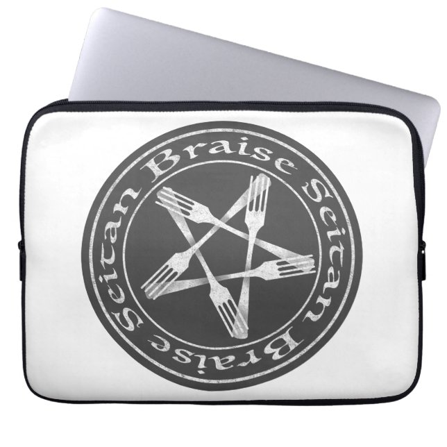 Braise Seitan Vegan Pentagram (ljusversion) Laptop Fodral (Framsidan)