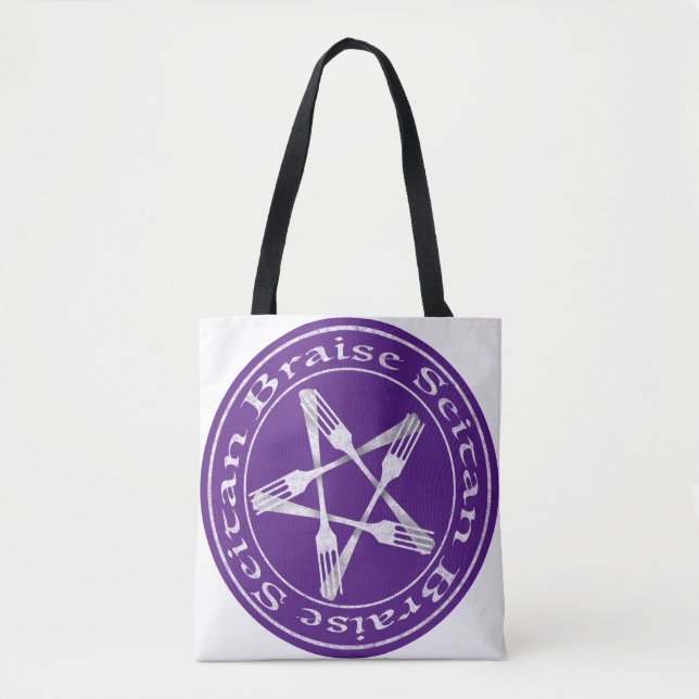 Braise Seitan Vegan Pentagram (ljusversion) Tygkasse (Framsida)