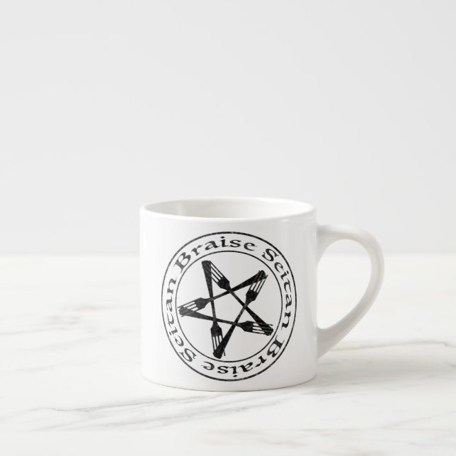 Braise Seitan Vegan Pentagram (mörk version) Espressomugg (Höger)