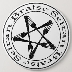 Braise Seitan Vegan Pentagram (mörk version) Knapp