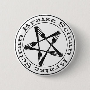 Braise Seitan Vegan Pentagram (mörk version) Knapp