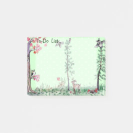 Bråk för vattenfärg för ugglahjortskog listar post-it block