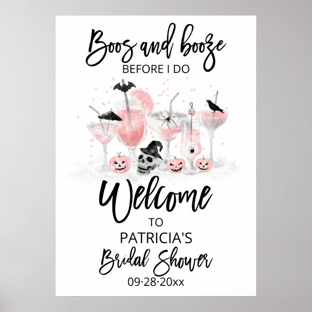Bråk och sprit  Bröllopsfest välkomstskylt Poster (Framsidan)