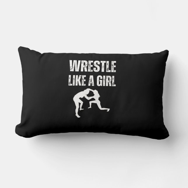 Bråka som en flicka, kämpa som en flicka lumbarkudde (Framsida)