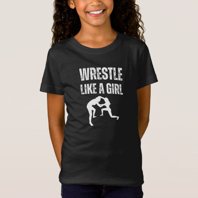 Bråka som en flicka, kämpa som en flicka t shirt (Framsida)
