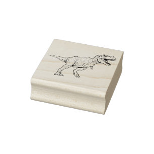 Bråkande Förhistorisk Tyrannosaurus Rex-design Stämpel