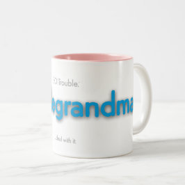 bråkfarmor! Tvåtonkaffe mugg