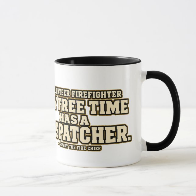Bråkig frivilligbrandman Fritid Dispatchare Mugg (Höger)