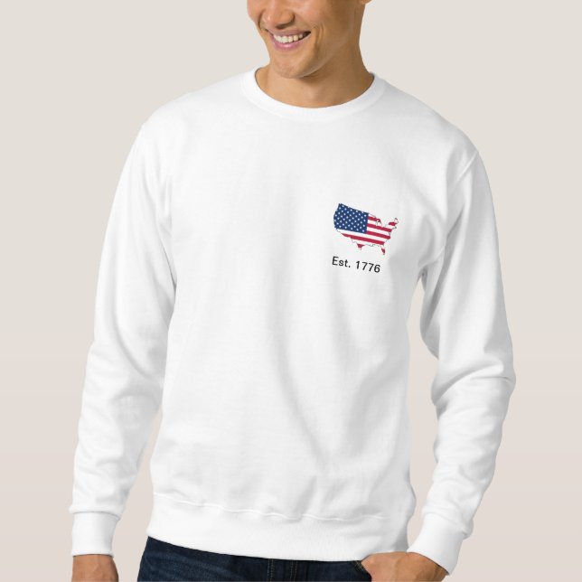 Bråkiga Gentleman© Est. Crewneck tröja 1776 Långärmad Tröja (Framsida)