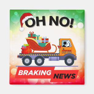 BRAKING NEWS - Santa's Delivery Retback Magnet