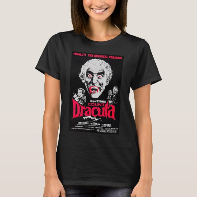 "Bram Stokers Count Dracula" skräckfilm T Shirt (Framsida)