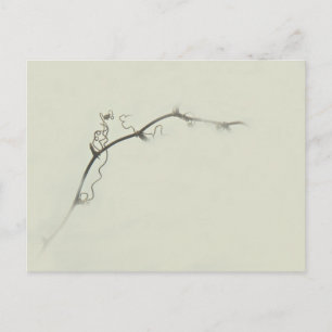 Bramble Tendrils in the Fog - Minimalism Vykort