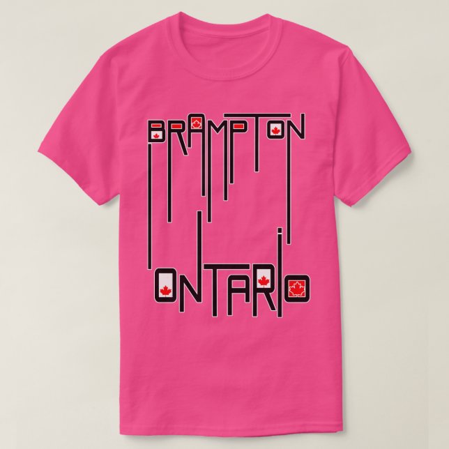 Brampton Ontario Canada Flagga T Shirt (Design framsida)