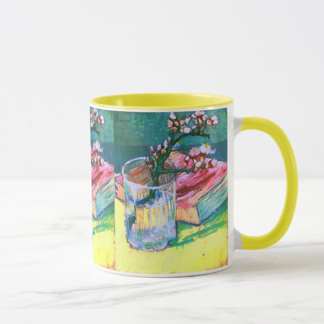 Bran Blossoming Almond Gren Glass Bok Van Gogh Mugg (Höger)