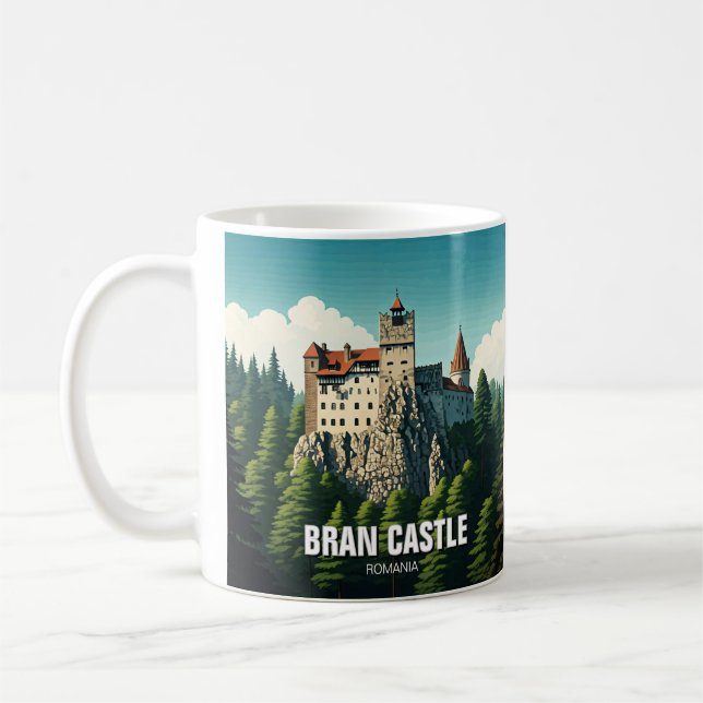 Bran Castle Rumänien Kaffemugg (Vänster)