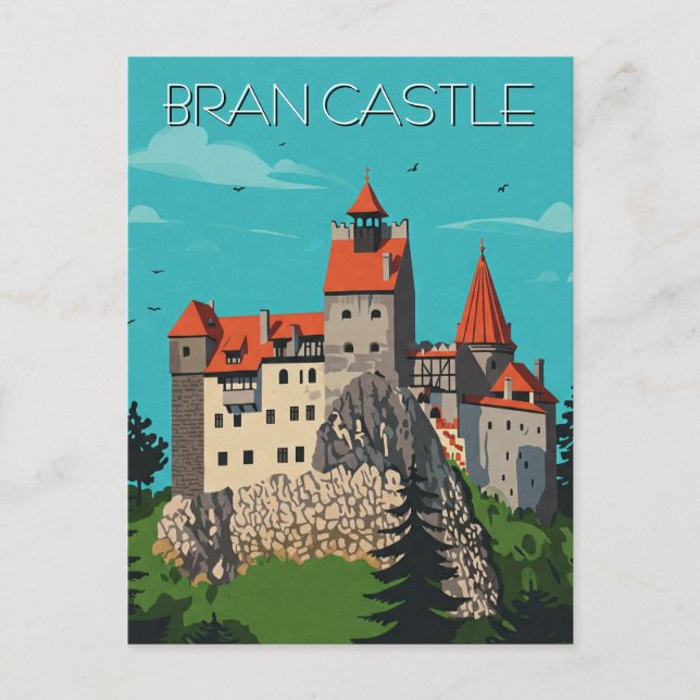 Bran Castle Rumänien Modern Vykort (Framsida)
