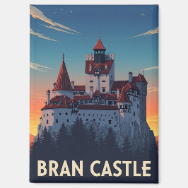 Bran Castle Rumänien Sunset Magnet